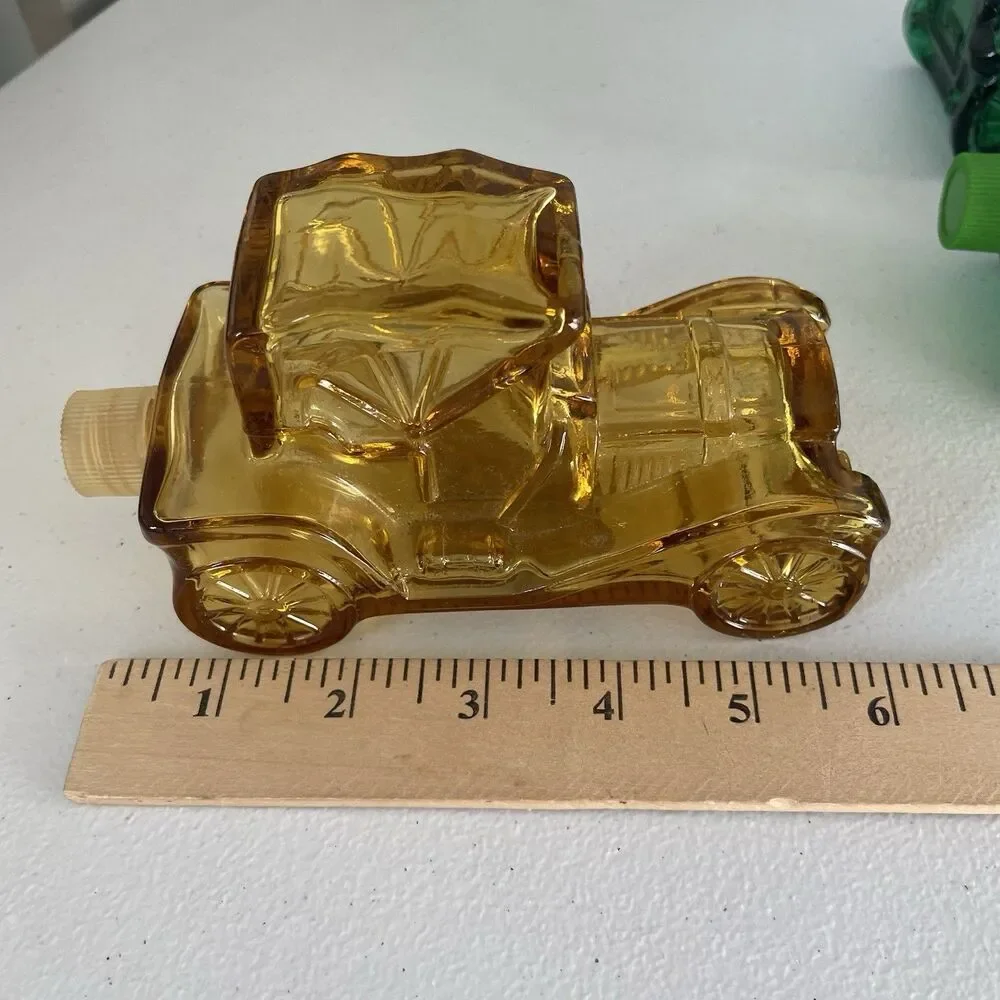 Avon Vintage 1980s Glass Car Decanter Cologne Figural Collector Bottles Lot of 4